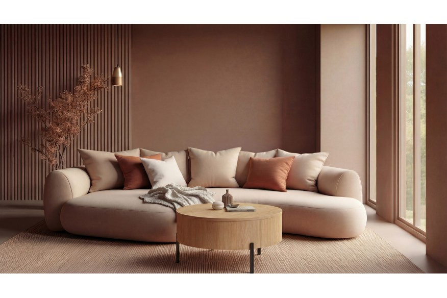 FRIDA Chêne Naturel – TABLE BASSE MODERNE AVEC PLATEAU RELEVABLE ET ESPACE DE RANGEMENT