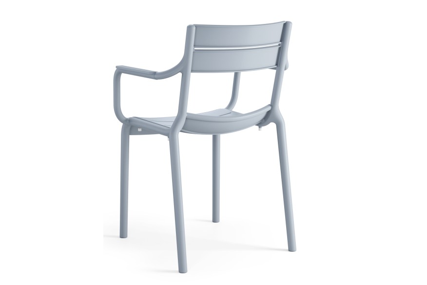 LUSSO Bleue - CHAISE MODERNE POUR CUISINE, JARDIN, TERASSE DE CAFÉ (A EMPILER)